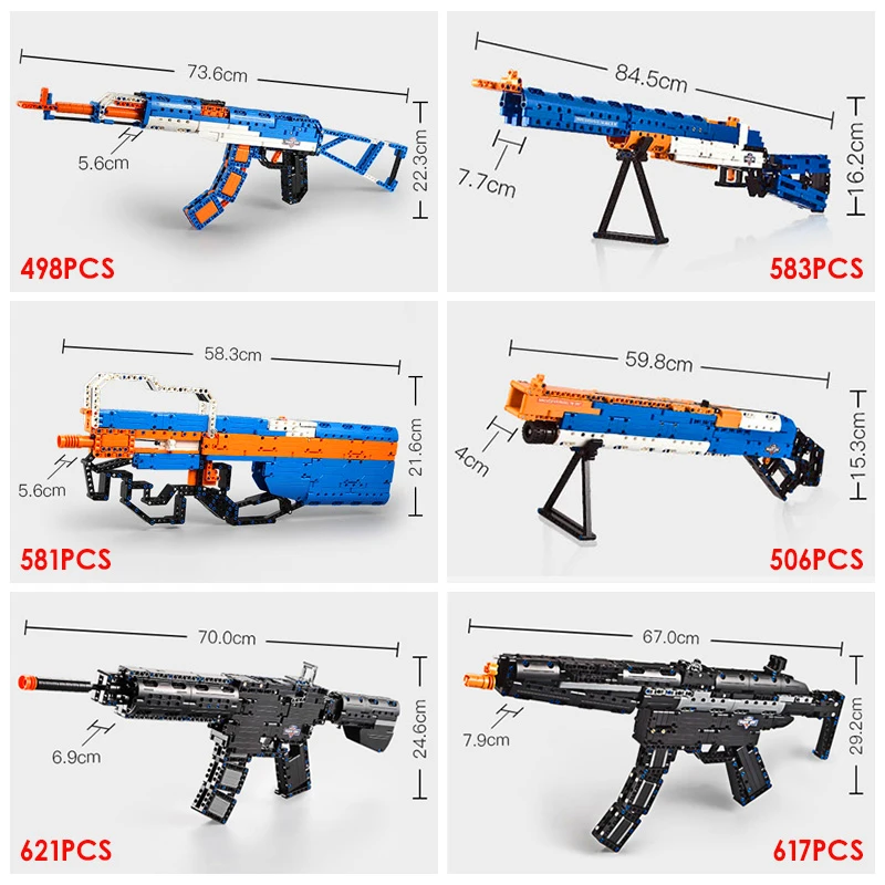 Revolver Pistol Power GUN SWAT Building Blocks Set Desert Eagle M23 UZI Weapon Model fit legoingly