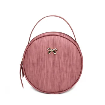 

2020 Women's Bow Classic Small round Shoulder Bag Korean-Style Hand Strap Messenger Crossbody Bag Ins Gift Bag #15
