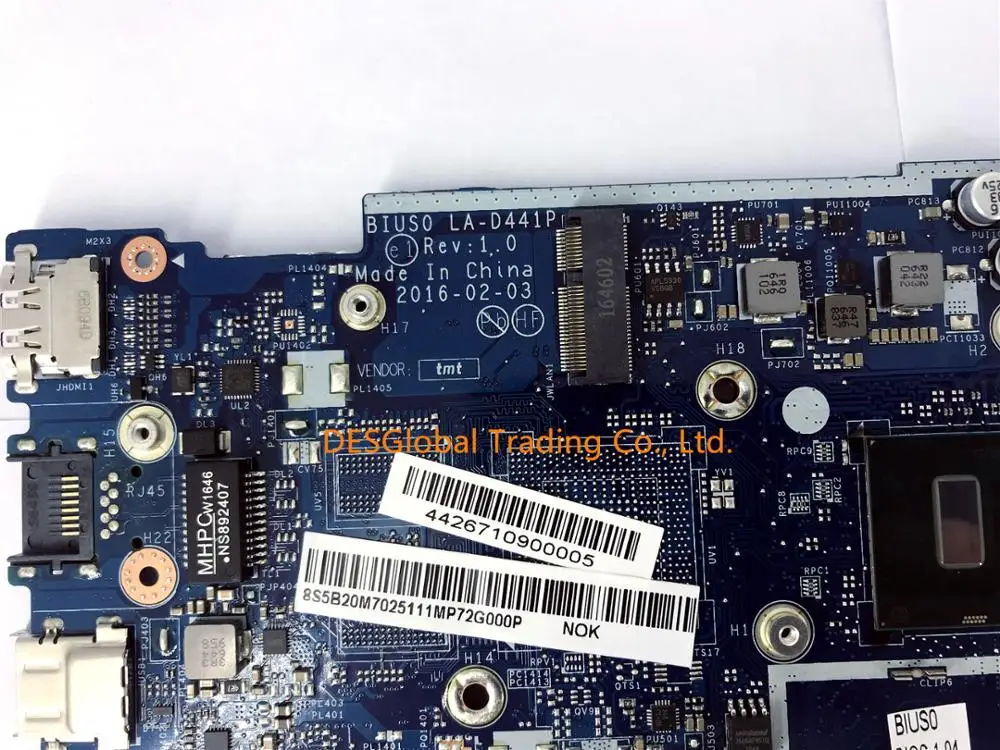 low cost  For Lenovo 510s-13isk 510S-13IKB Laptop Motherboard BIUS0 La-d441p I7-6500U Mainboard 100% Test Fas