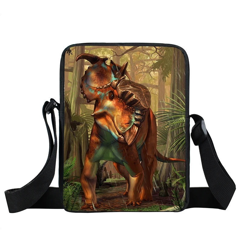 XKB-LONG62 ancient monster dinosaur print mini messenger bag teenager boys girls crossbody bag women handbag men totes small shoulder bags - Цвет: XKB-LONG62