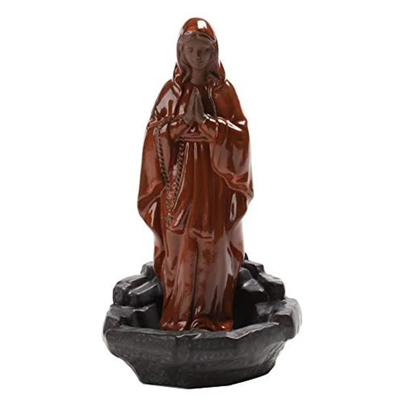 

Incense-n-Wish Virgin Mary Sensor Madonna Backflow Incense Burner Cone Stick Holder Christmas Gift Decor Statue Dropshipping