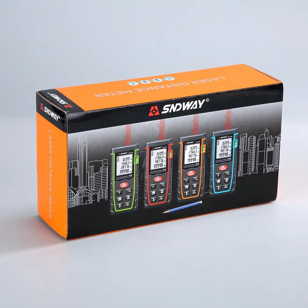 SNDWAY 100M SW-T100 Handheld Laser Distance Meter Range Finder Trena Laser Rangefinder Laser Tape Measure Distance Tool SNDWAY 100M SW-T100 Handheld Laser Distance Meter Range Finder Trena Laser Rangefinder Laser Tape Measure Distance Tool