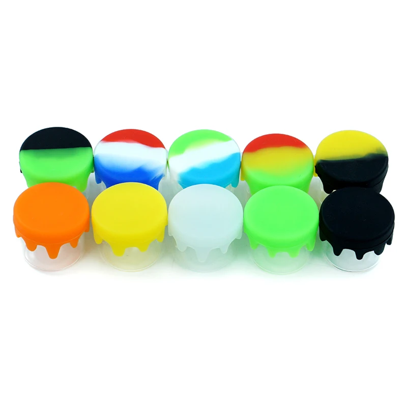 

200pcs 6ml GlassWax Container Oil Jars Food Grade Non-Stick Dab Bottle Concentrate Container Bottle