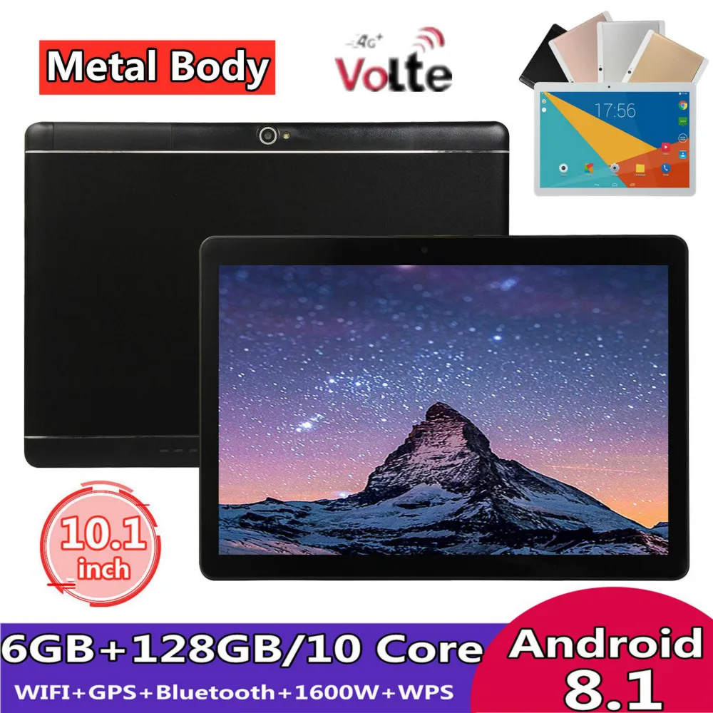 

YAHU HOT Cheap 10 inch Tablet PC Android 8.0 10 Core 6GB RAM 128GB ROM Bluetooth Wifi 3G 4G LTE IPS 1280*800 Phone Tablet 10.1