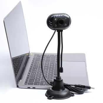 

USB 2.0 HD LED Web Camera with Microphone 480p Webcam for Computer PC Laptop Desktop VDX99