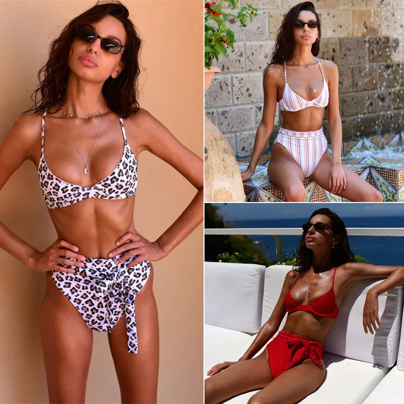 

High Waist Bikinis 2019 Mujer Underwire Bathing Suit Bikinis Set Maillot De Bain Push Up Bikini Swimwear Swimsuit