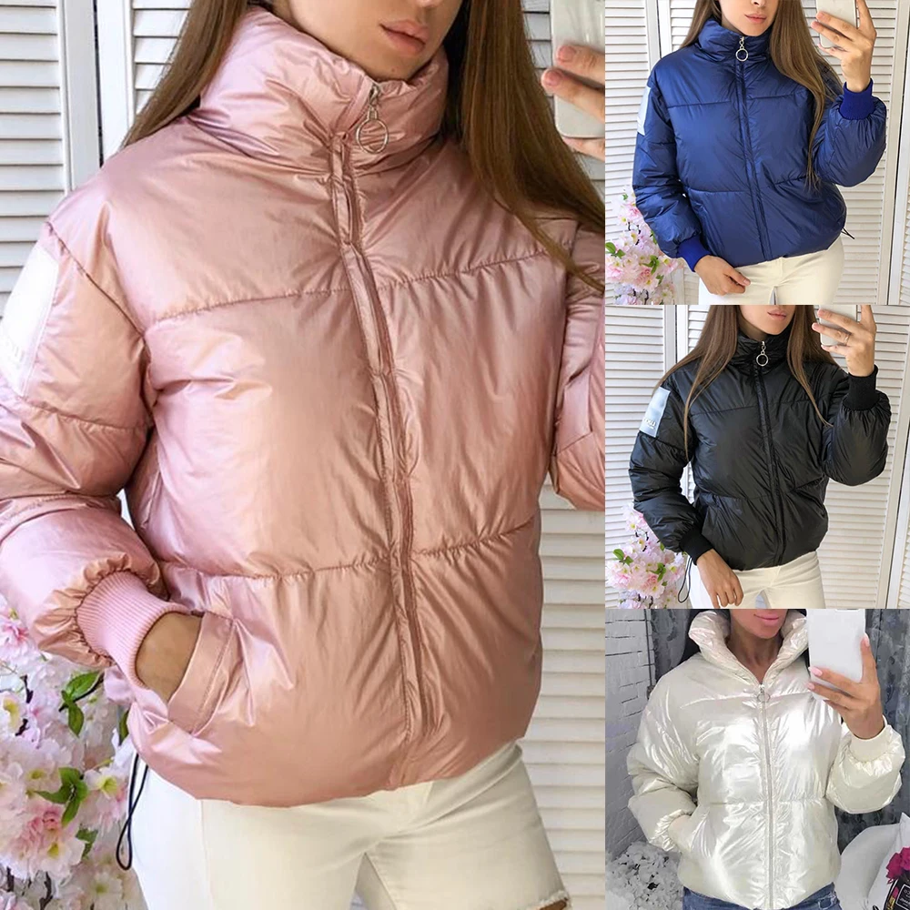 

2019 Winter Glossy Parka Jacket Women Large Sizes Thick Warm Down Jacket Loose Femme Duck Coat Waterproof Outerwears