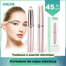 ANLAN, электрический триммер для бровей, бритва для женщин, для бровей, безболезненная эпиляция, ручки для макияжа, мини бритва для бровей, портативный эпилятор для волос