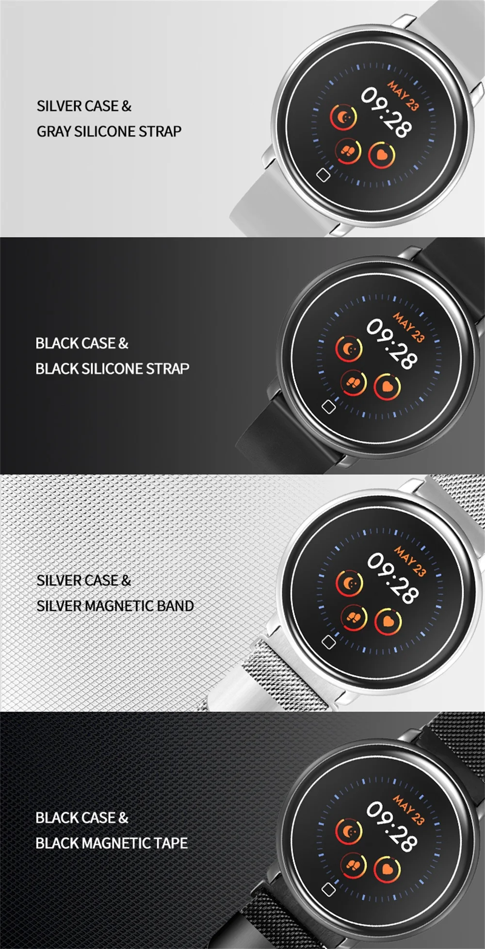 696 HW03 Смарт-часы для мужчин пульсометр Мониторинг Артериального Давления вызов сообщение умный Браслет для занятий спортом водонепроницаемый Wirstband для женщин