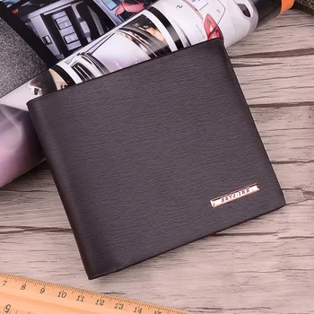 

Men's New thin section leather brand luxury wallet short men's wallet credit card wallet purse brand wallet
