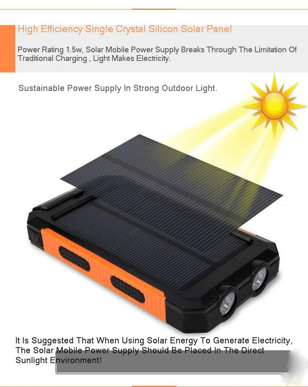 Vogek солнечное зарядное устройство, водонепроницаемый внешний аккумулятор на солнечной батарее 20000 мА/ч, светодиодный внешний аккумулятор, портативное зарядное устройство для мобильного телефона