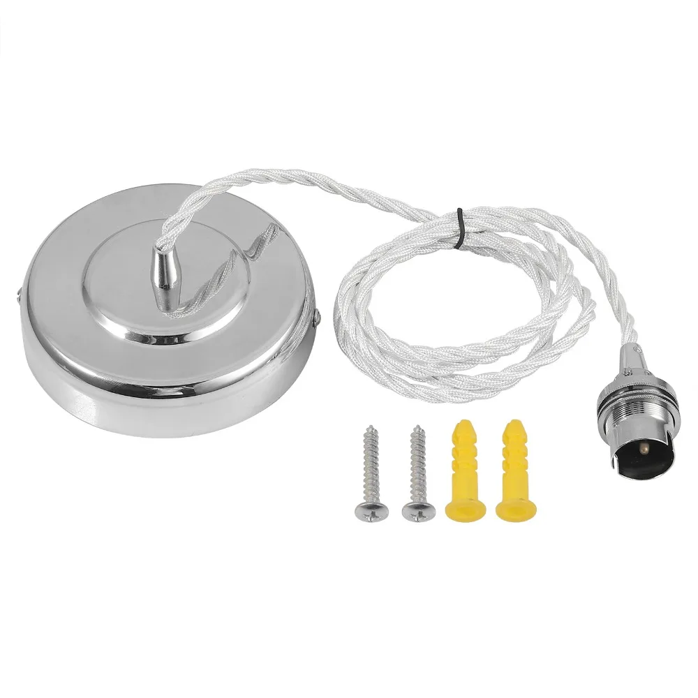 Neoteck 220-240V Ретро Винтаж Edison B22 Алюминий в виде ракушки База держатель лампы светильник ing гнездо для потолочный светильник для адаптера переменного тока веревка