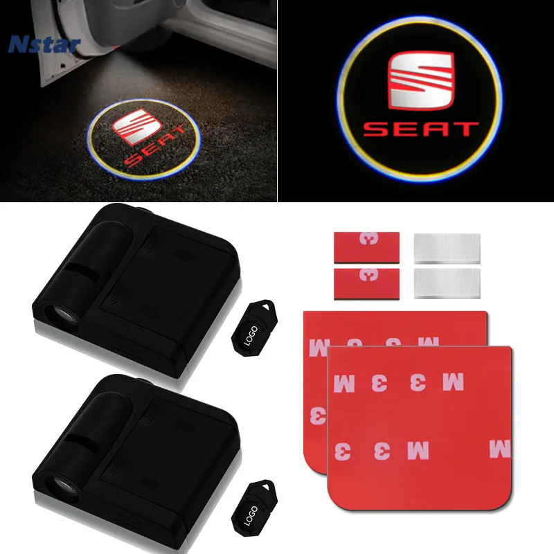 Color : 1pc Happy Shop Car Door Welcome Light 1pc For Seat Car Door Welcome Light Auto Logo Laser Ghost Shadow Lamp Decoration compatible with Seat Alhambra Ateca Arona Leon Mii Welcome Light 