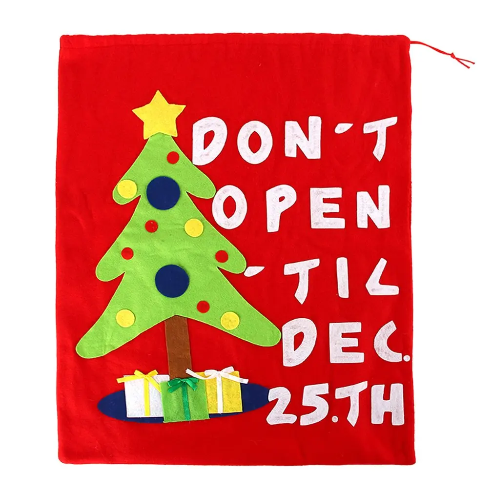

Christmas Bag Large Present Bag Gift Bag Party Ornament Festival Prop With Letter Christmas Tree Decoration Drop Shipping