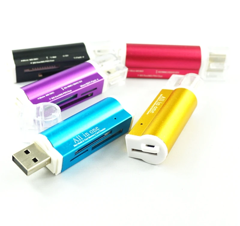 

4 card slot multi in one card reader USB2.0 multi function card reader Tfcard slot (T-Flash)