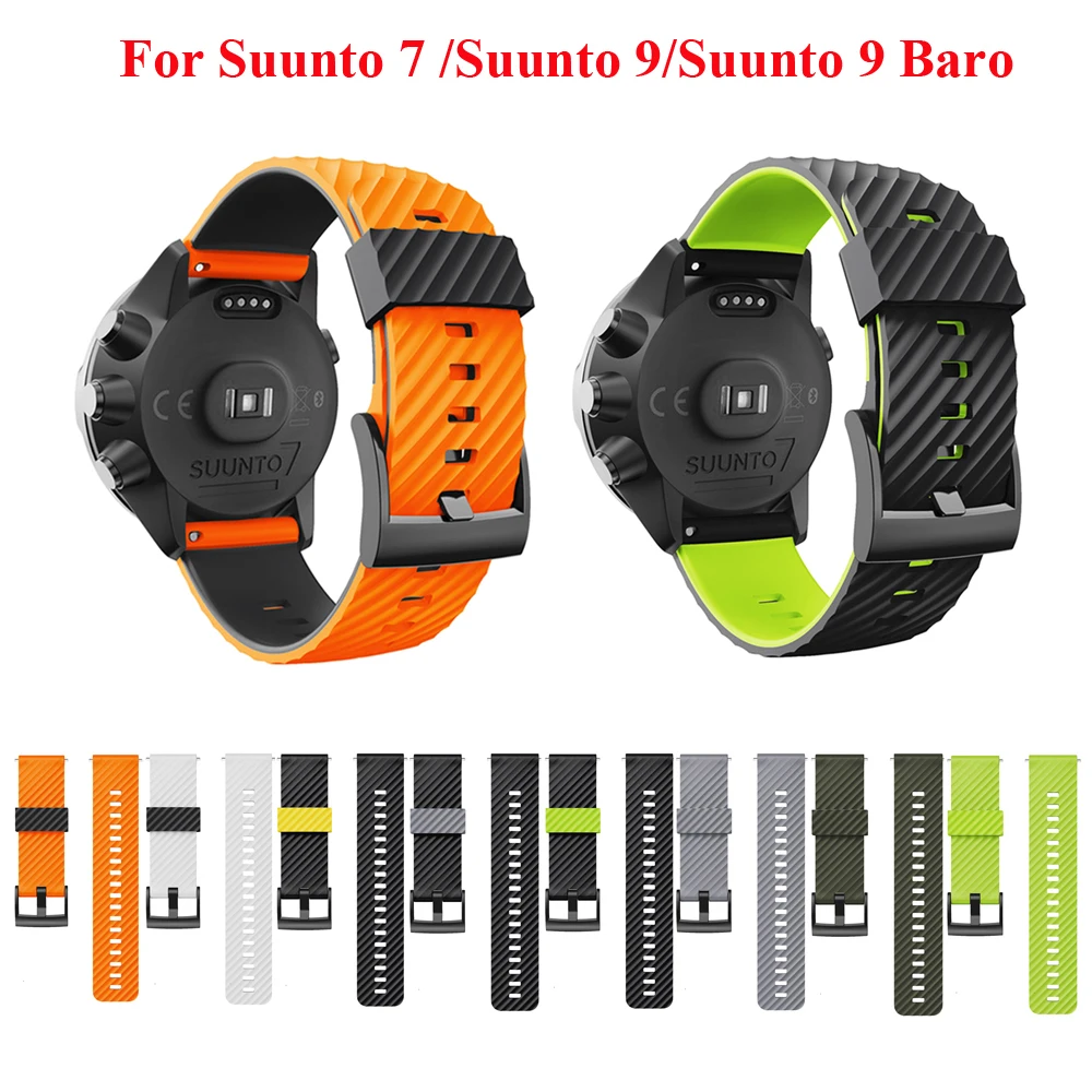 JKER силиконовый резиновый ремешок для часов Suunto 7 Смарт часы браслет 9 Baro
