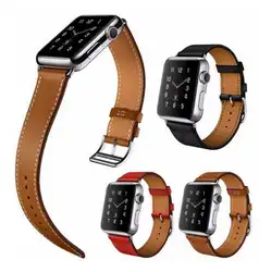 Серии 4/3/2/1 Новый Натуральная кожа петля для Apple Watch ремешок Simple Tour 38 мм /40 мм ремешок для Apple Watch кожаный ремешок 42 мм/44 мм