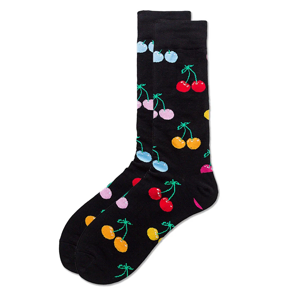 Цветные удобные носки из хлопка для мужчин и женщин, британский стиль, повседневная Harajuku, дизайнерская брендовая Мода, новинка, искусство для пары - Цвет: 24