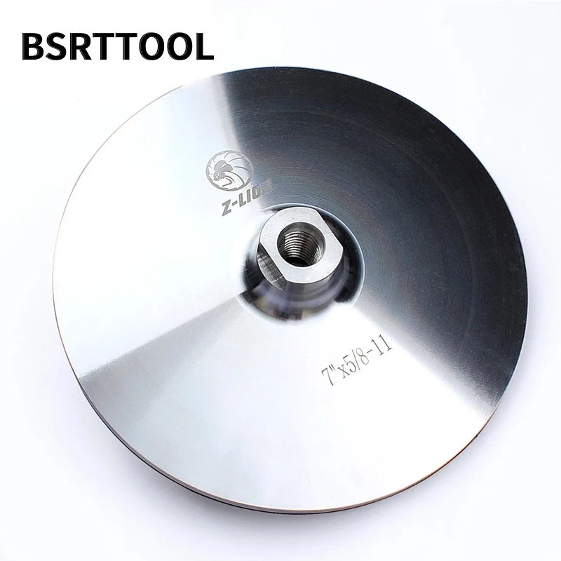 BSRTTOOL 7 Inch Aluminum Backer Pad M14 5/8-11 Thread Backing Plate Holder For Polishing Pad Angle Grinder