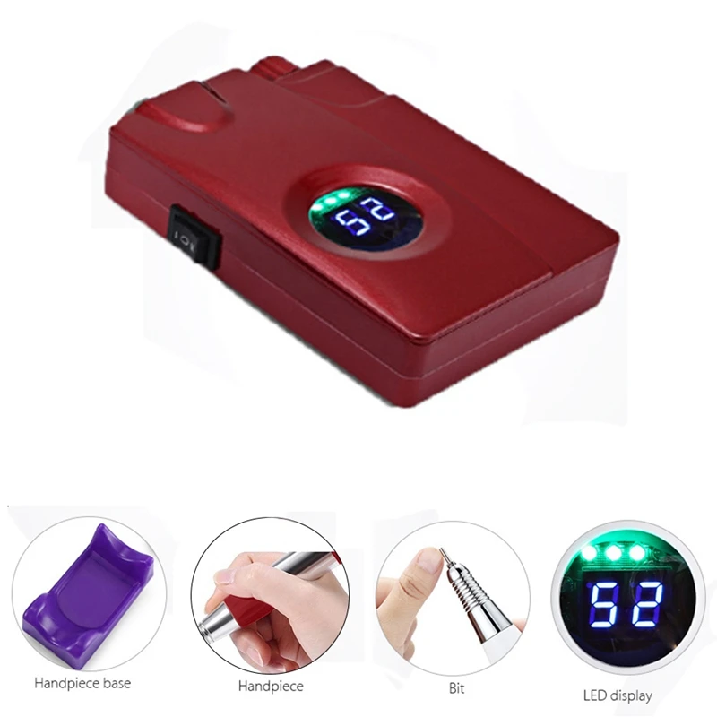 Portable Electric Nail Machine 25000Rpm Rechargeable Nail Polishing Machine Distribution Pockets Nail Trimmer Can Be Used In Ind