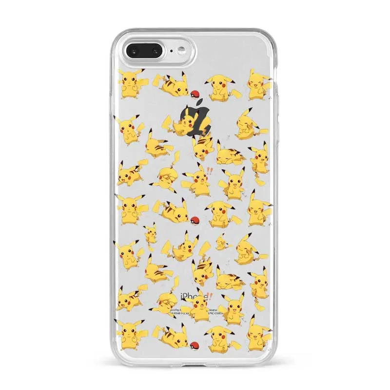 Забавный Милый Pocket ELF Pikachue Мягкий силиконовый прозрачный чехол для телефона Funda чехол для iPhone 5S, SE 6 6s 7 8 Plus X XR XS MAX