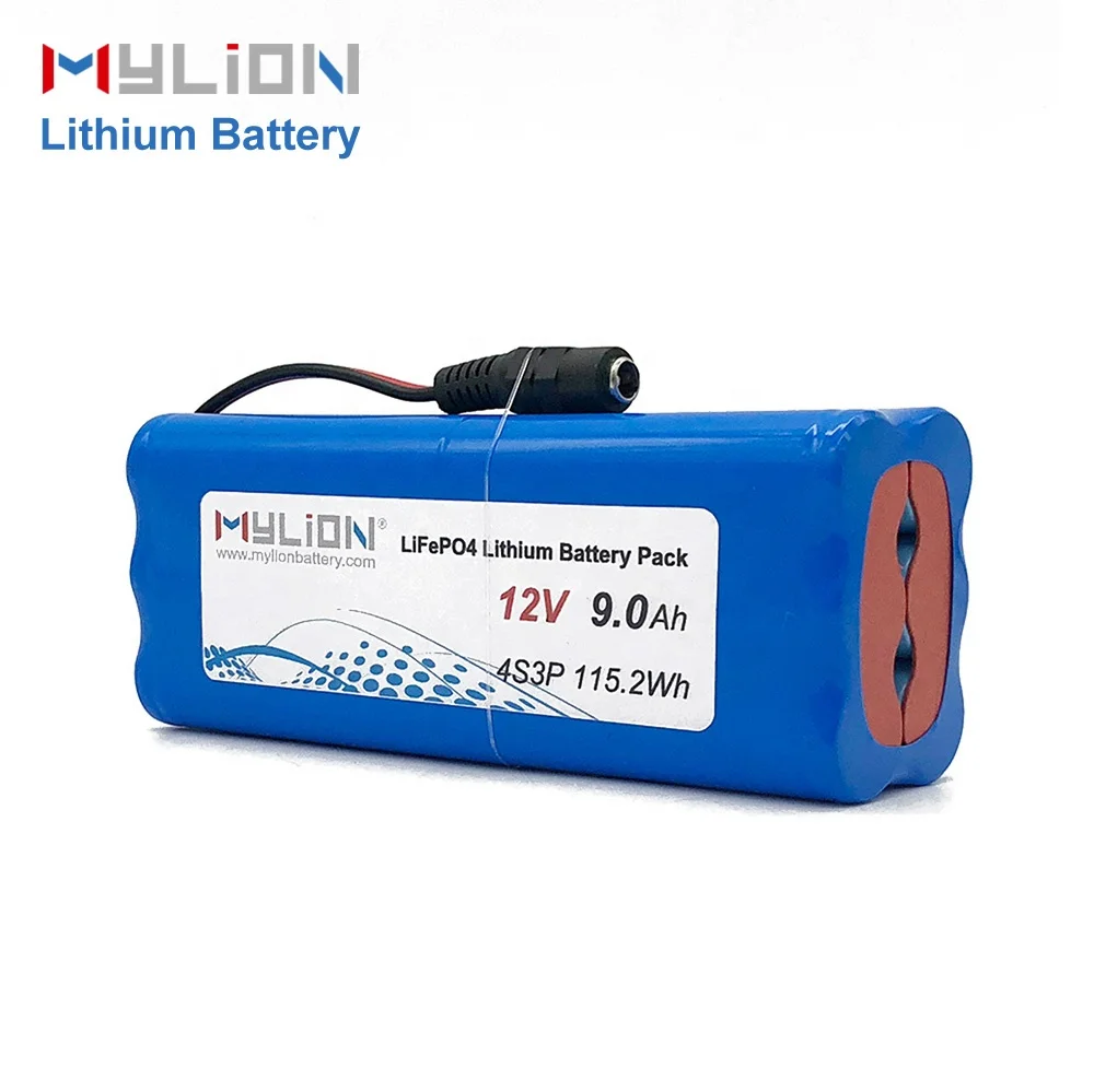 

12 volt 9ah lifepo4 lithium ion battery pack for solar lamp