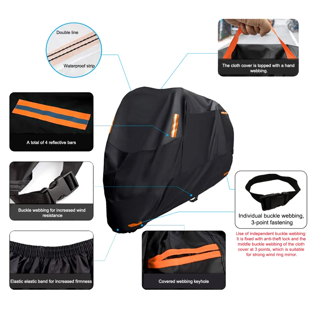 300D Waterproof Motorcycle Cover 2