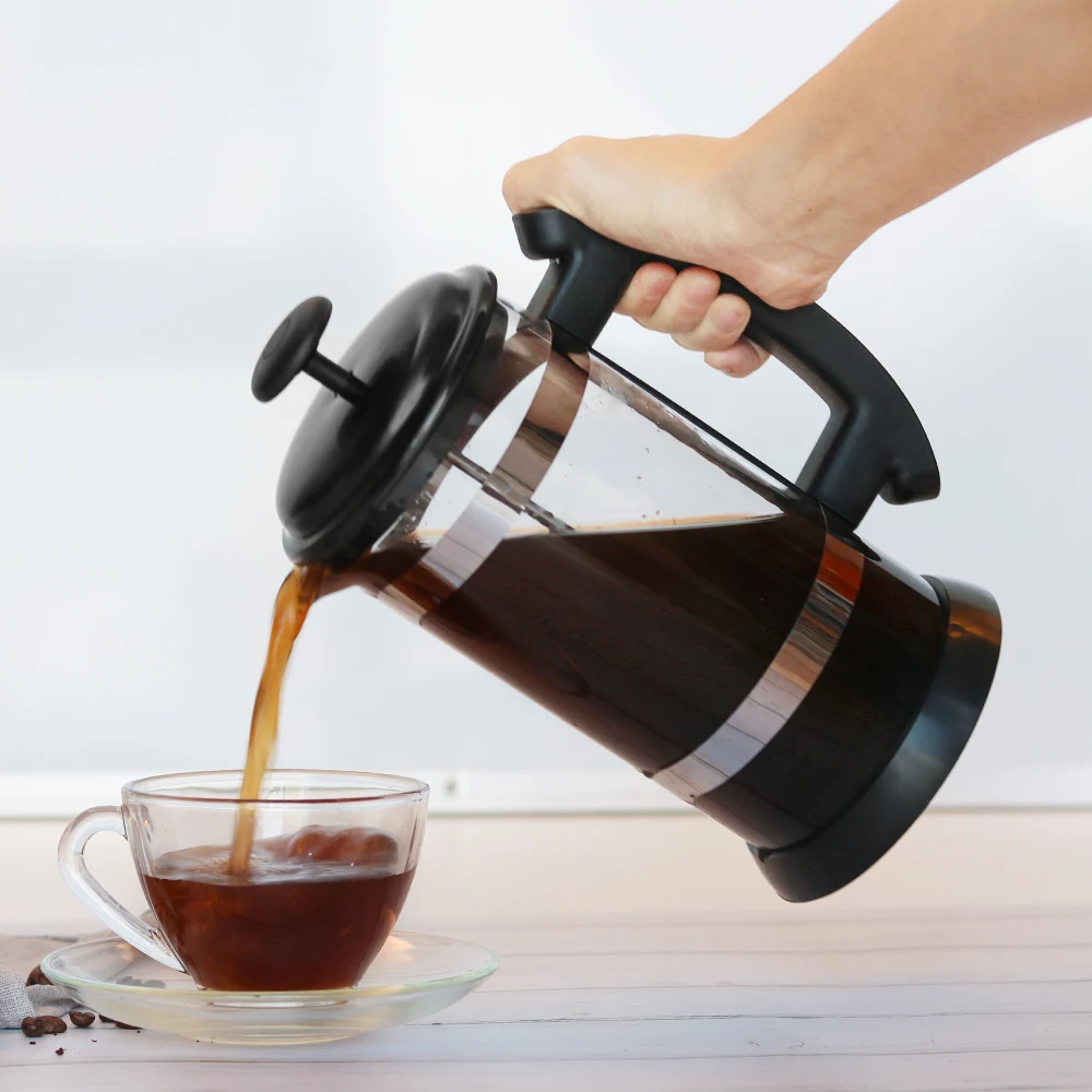 

1000ML Glass French Press Coffee Tea Maker Cafetiere Household Filter French Press Coffee Pot