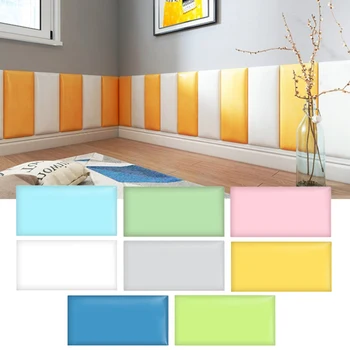 

Headboard Thick Adhesive Sticker Soft Bag Anti Collision Tatami Soft Stickers Faux Soft Bag Bed Wall Stickers