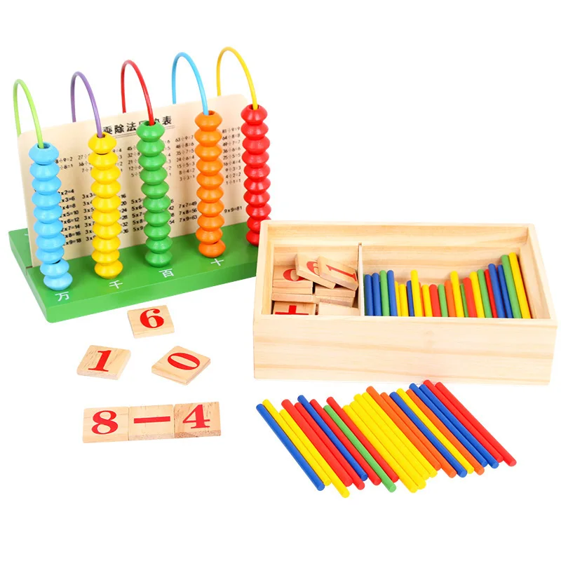 

Children Arithmetic Rods Bead-stringing Toy Beaded Bracelet Educational Toy Primary School Teaching Aids Addition And Subtractio
