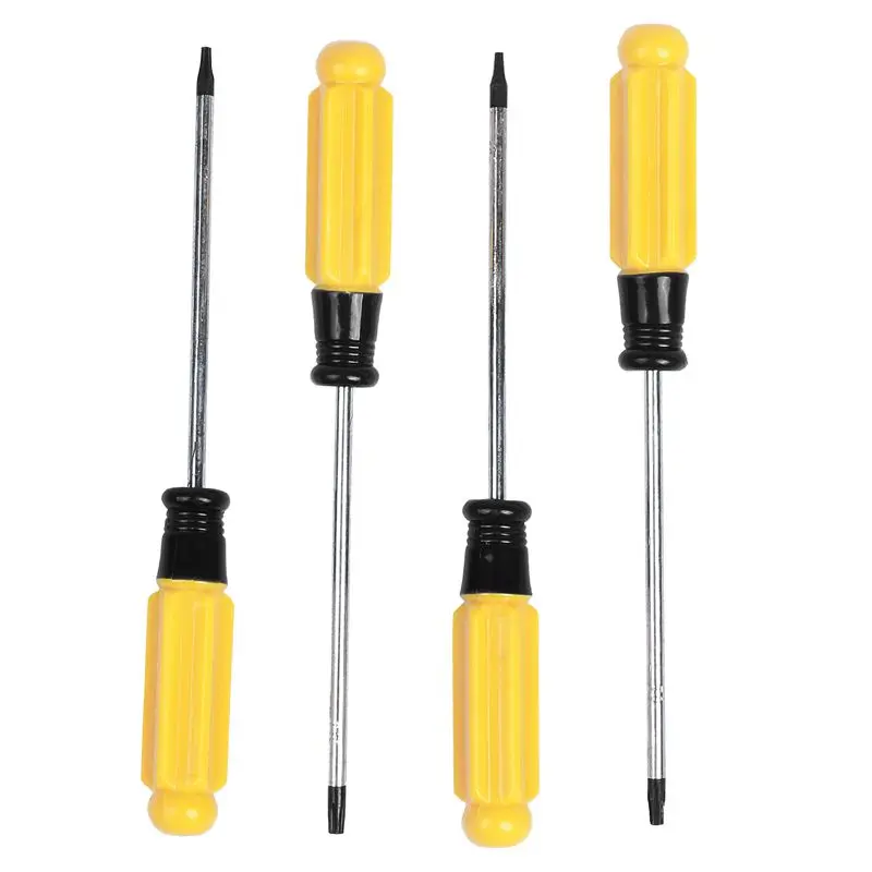 4 шт. желтая ручка магнитный наконечник T5 T6 T8 T10 Torx отвертки