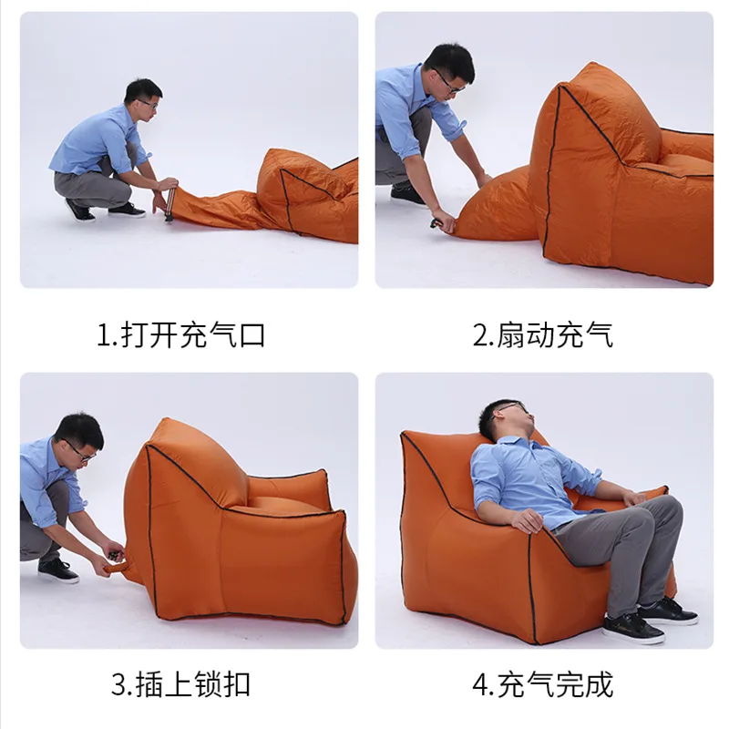 Inflatable Lazy Sofa Outdoor Europe And America Armrest Seat Portable Air Sofa