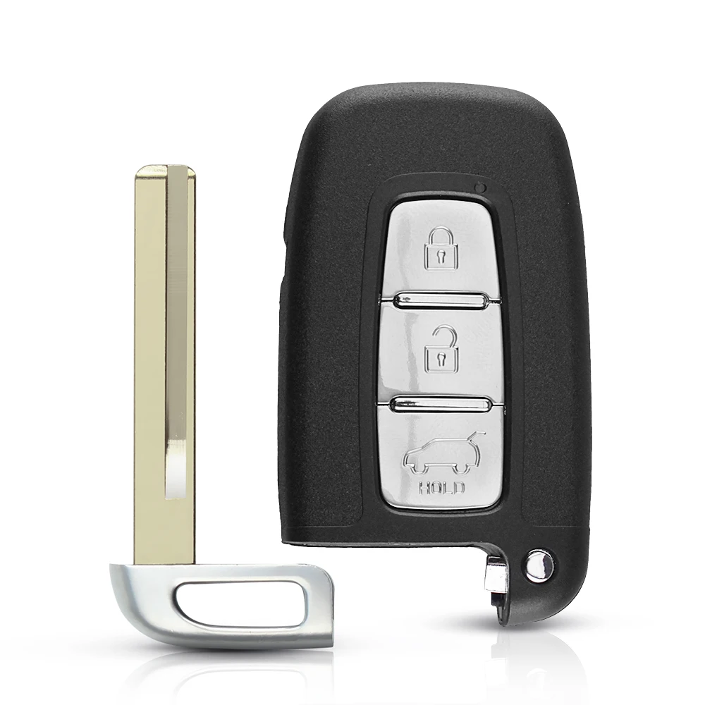 KEYYOU 10X2/3/4 кнопки автомобиль дистанционного Smart оболочки Чехол подходит для HYUNDAI KIA Автозапуск чехол Обложка с HY18 лезвие - Количество кнопок: 3 Buttons