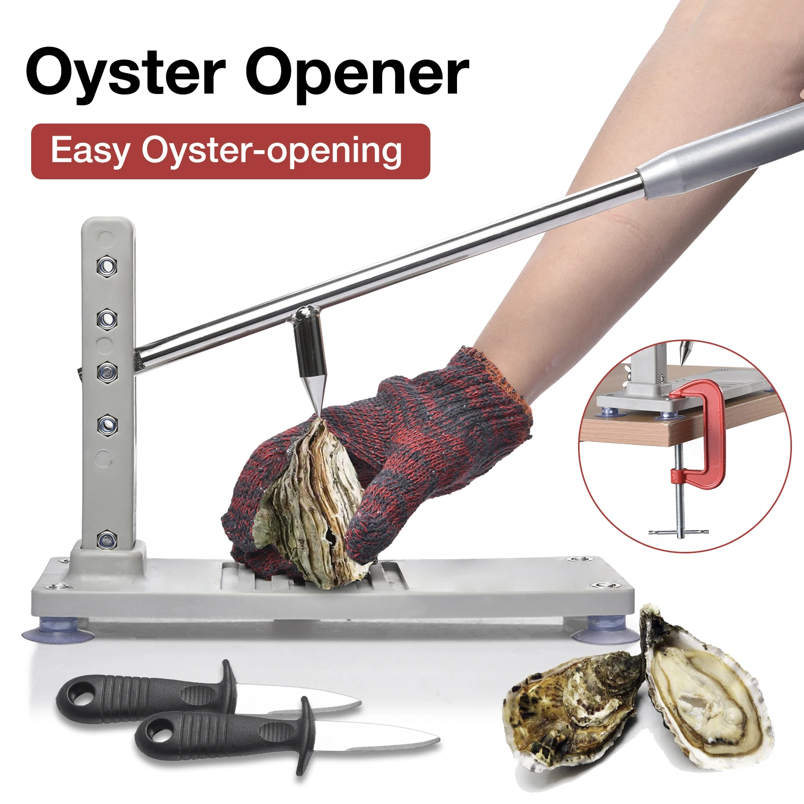 

Oyster Opener Tool Set Oyster Shell Open Tool Seafood Shucker Shell Tool Adjustable In Four Gears Seafood Tools Kitchen Supplies
