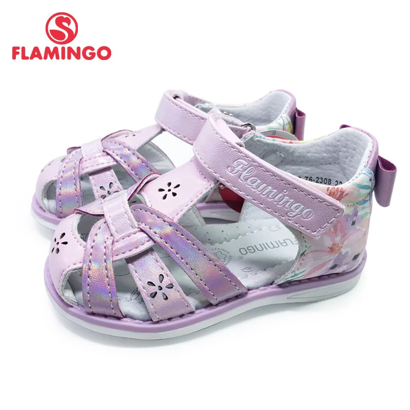 Kids Sandals Princess-Shoes FLAMINGO Girls for Hook Loop Flat-Arched-Design Chlid Chlid