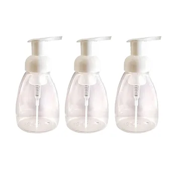 

3pcs 250ml Clear Foaming Bottle Liquid Soap Whipped Mousse Points Bottling Shampoo Lotion Shower Gel Makeup Bottles k2