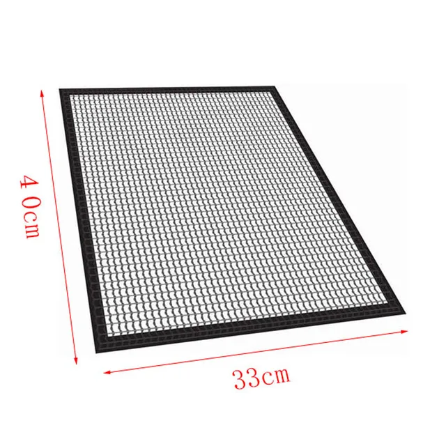 Fekete Border Barbecue Mesh Szőnyeg Újrafelhasználható, Nem Tapadható Bbq Grill Beltéri Sütő Kültéri Kemping-Grillező Eszközök - Image 6