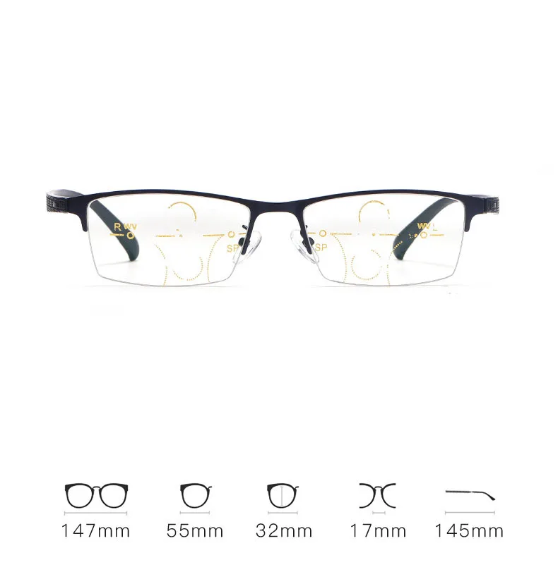 Progressive multifocal intelligent zoom Reading Glasses Men Women Anti Radiation Blue Light Filter Eyeglasses Presbyopia Glasses