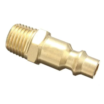 

5 Pieces Set 1/4 Inches NPT Outer Thread Adapter Accessories Replacements Air Fitting Connector Metal Tool Parts