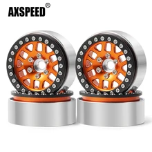 AXSPEED – jantes de 1.9 pouces en métal Orange, pour Axial SCX10 CC01 TRX-4 1:10 RC, pièces de mise à niveau de voiture sur chenilles