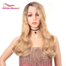 Golden Beauty 22inch Lace Front Wig in Synthetic Wigs Natural Body Wave Heat Resistant Wigs For Women