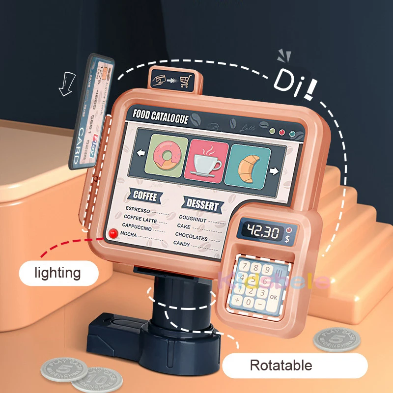 Kids Coffee Machine Toy Set Kitchen Toys Simulation Food Bread Coffee Cake Pretend Play Shopping Cash Register Toys For Children 3 Kids Coffee Machine Toy Set Kitchen Toys Simulation Food Bread Coffee Cake Pretend Play Shopping Cash Register Toys For Children 3