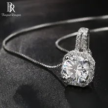 Bague Ringen тонкое ожерелье с геометрическим кристаллом для женщин, модное серебряное 925 ювелирное изделие, 4 цвета, подвеска с драгоценным камнем, подарок на свадьбу