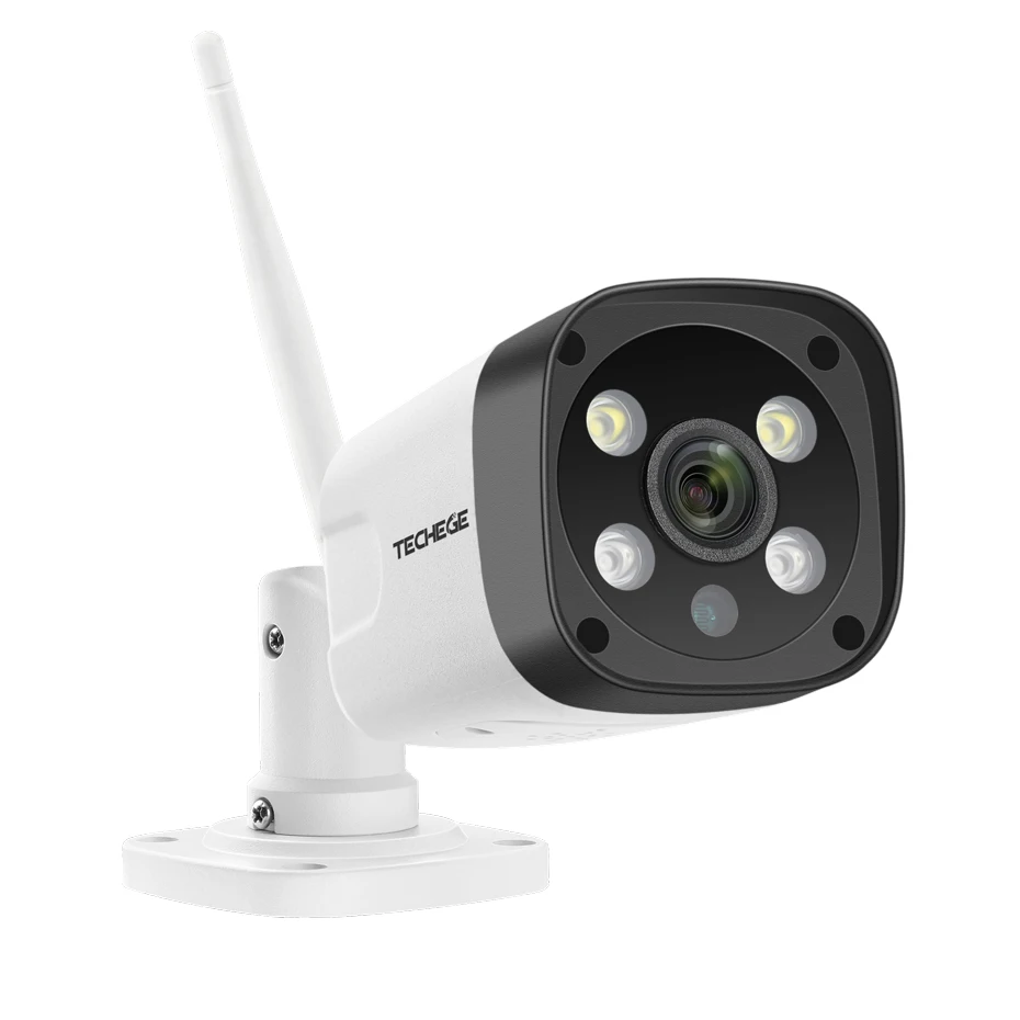 Techege, супер HD, 5MP, h.265, WiFi, проводная ip-камера, AI камера, обнаружение человека, двухстороннее аудио, водонепроницаемая ip-камера, бесплатный адаптер питания