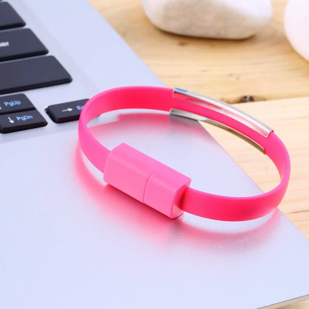 ABS/TPE материал 22 см мягкий нетоксичный Браслет Micro USB 2 0 интерфейс кабель браслет
