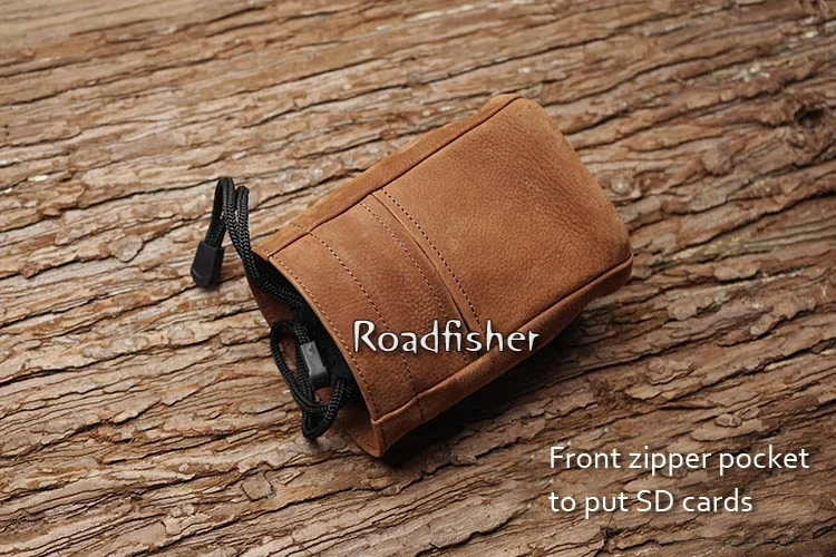 Leather camera bag pocket -6