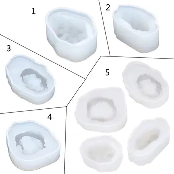 

DIY Natural Druzy Gem Resin Mold Quartz Rock Cluster Pendant Mold Resin Jewelry