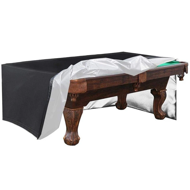 

Fashion-9 Ft Billiard Pool Table Covers with Drawstring, Waterproof UV Protection 210D Oxford Furniture Cover Full Size Pool Tab