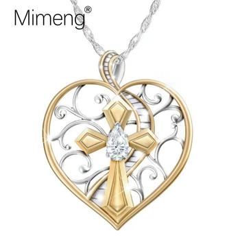 

Mimeng Hot Sale Necklace Heart Shaped Religion Ladder To Heaven Pendant Necklace Personality Fashionable Lady Accessories
