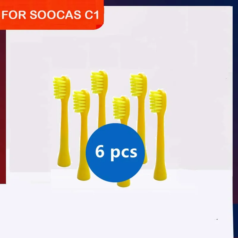 

6Pcs Replacement Toothbrush heads for Xiaomi Mijia SOOCAS C1 Children Kids Electric Toothbrush head original nozzle jets